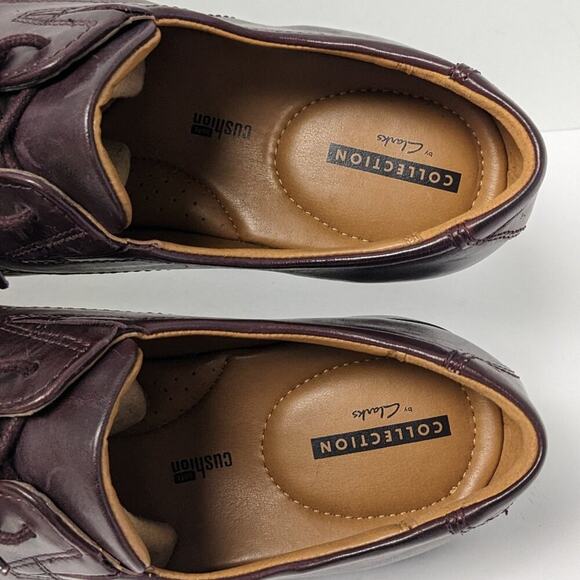 Clarks Tilden Cap Oxford, Wine Leather, Mens 9 M main image 6